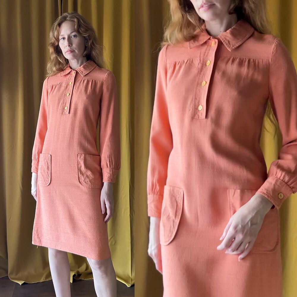 Vintage 1960s Saks Fifth Avenue Shirtdress, Size XS Small